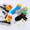 Wholesale of 5 pairs of new autumn and winter children's socks, men's and women's mid-calf spliced trendy socks, ball sports socks, cotton series Application Scenario